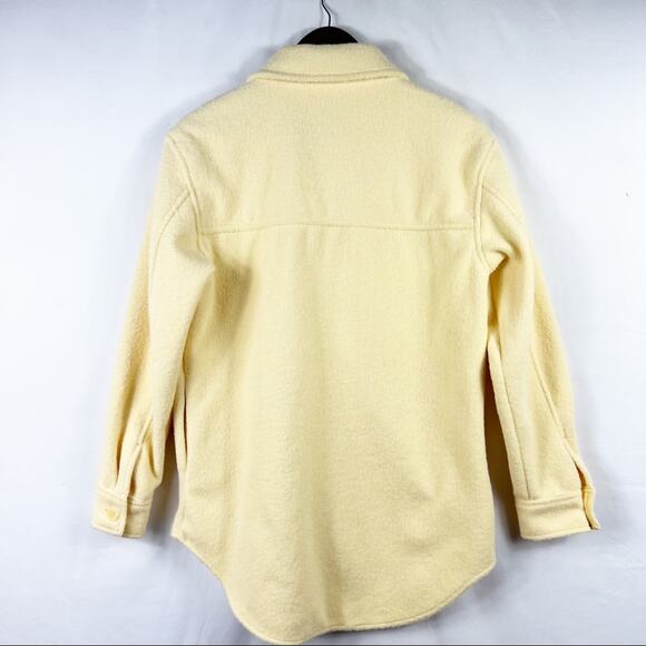 JOIE Pale Yellow Teddy Oversized Shacket NWT in Size Small - Picture 6 of 6